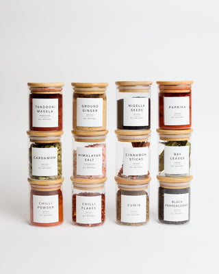 Natural Bamboo Spice Jars