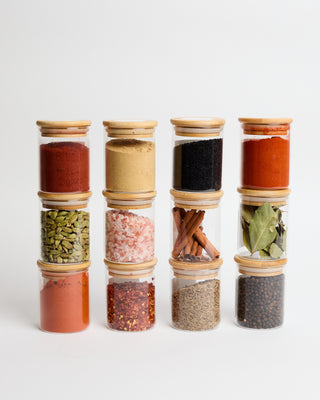 Natural Bamboo Spice Jars