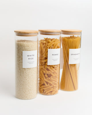 Bamboo Glass Storage Containers (2.2L) – Set of 3