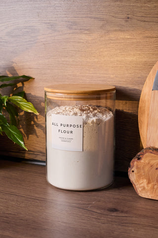 Large Bamboo Glass Storage Jar (3L)